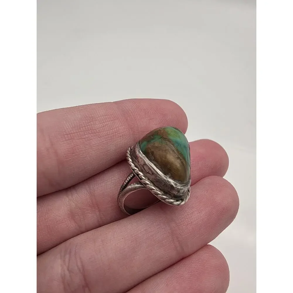Sterling Silver 925 Native American Turquoise Ring Size 6 - Picture 4 of 9
